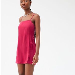 urban outfitters red slip dress